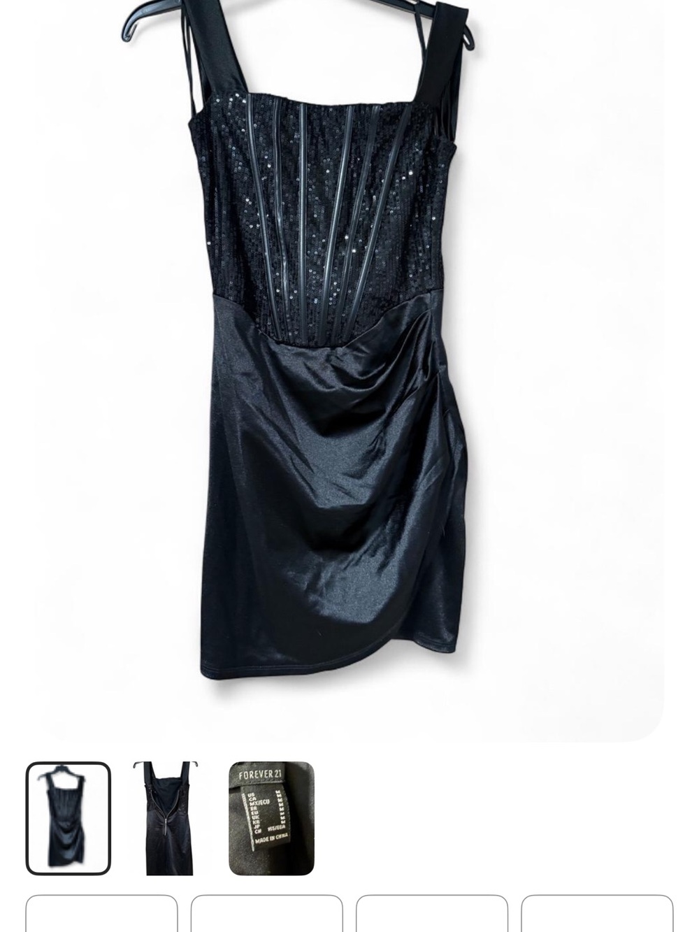 Forever 21 Black Sleeveless Draped Dress